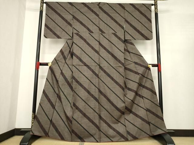 平和屋着物○本場大島紬 一元絣 斜縞 正絹 逸品 AABE5934ck - メルカリ