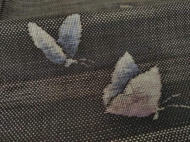  平和屋着物 都喜ヱ門 本場大島紬 カタス7マルキ 総絣 舞蝶文 藤絹織物謹製 正絹 ck 紬 着物