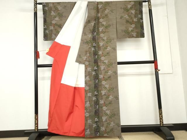 平和屋着物○本場大島紬 草花間道 正絹 逸品 AABE2873cs - メルカリ