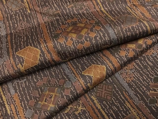 平和屋着物●本場大島紬 染大島 幾何学花文 正絹 ph