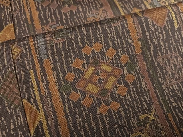  平和屋着物 本場大島紬 染大島 幾何学花文 正絹 ph 紬 着物