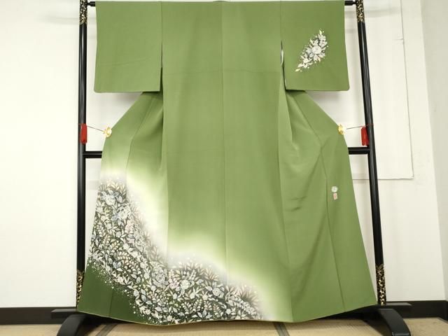 平和屋着物○越後十日町の一流染匠 桐屋・翠山工房 訪問着 辻が花 暈し