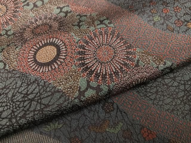 平和屋着物○重要無形文化財・伊勢手彫型本染・細合俊男 小紋 草花文