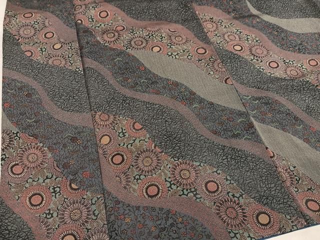 平和屋着物○重要無形文化財・伊勢手彫型本染・細合俊男 小紋 草花文