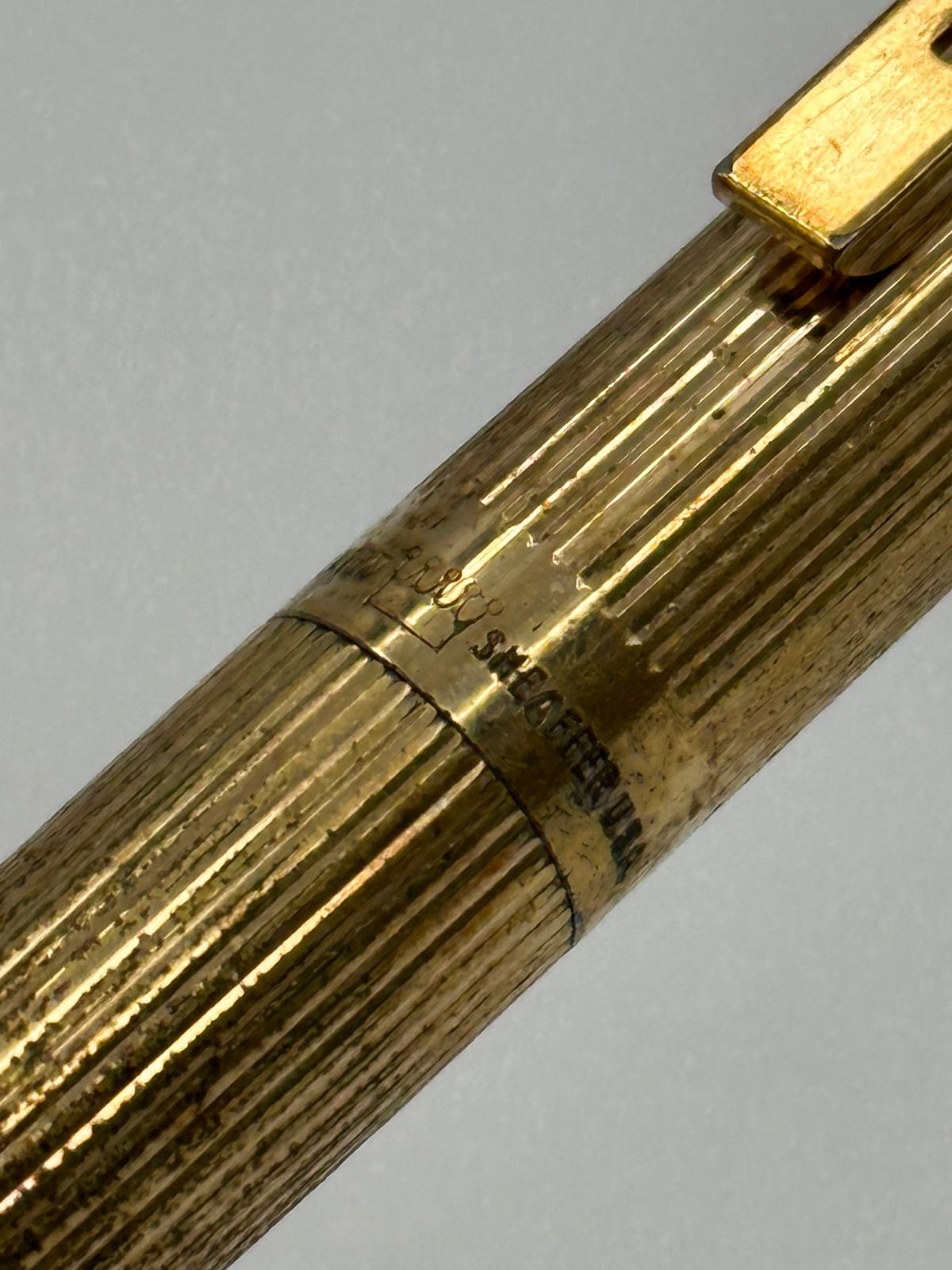 AD83ｰe】SHEAFFER 万年筆 ペン先14K 585 刻印 ゴールド 金色