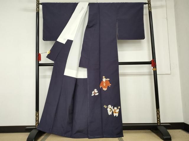 平和屋着物 豪華色留袖 紬地 唐子 金彩 正絹 cs