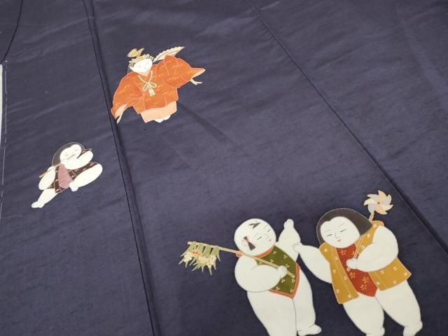 平和屋着物 豪華色留袖 紬地 唐子 金彩 正絹 cs 黒留袖 着物