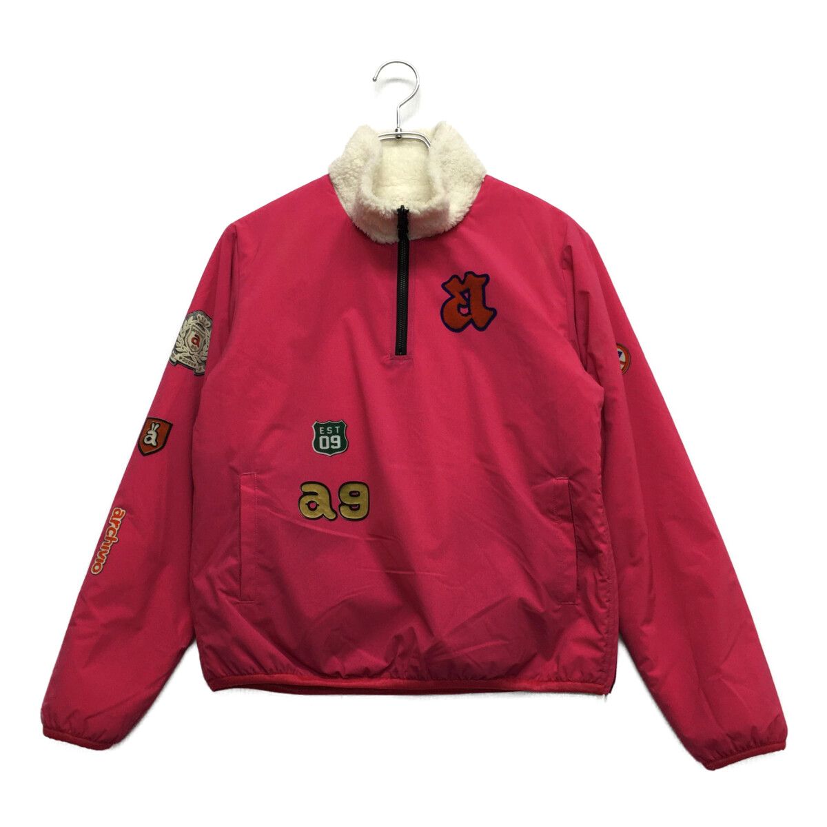 レディース アルチビオ archivio ブルゾン 38 ピンク 白 長袖ハーフ 