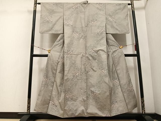 平和屋着物 本場大島紬 カタス7マルキ 草花文 正絹 ph