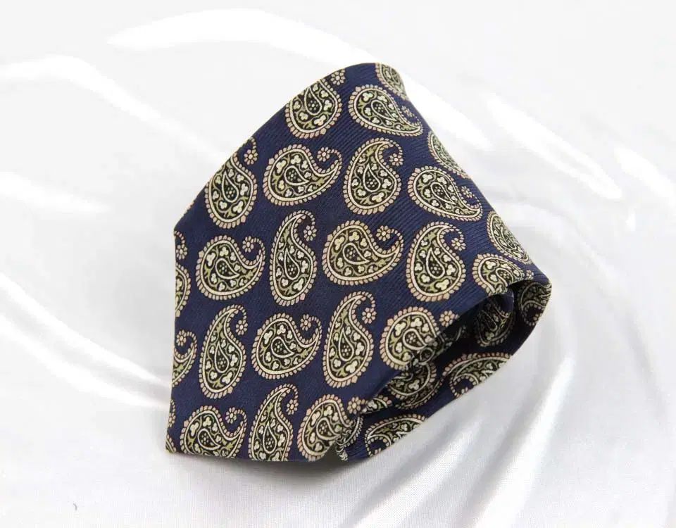 イヴ サンローラン 8 7 cm A 級 ベイズリー メンズ ブランド ネックタイ