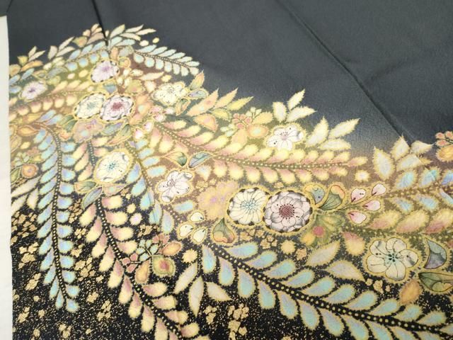 平和屋着物○越後十日町の一流染匠 桐屋・翠山工房 訪問着 絞り 辻が花