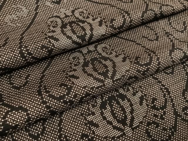 平和屋着物 本場大島紬 一元7マルキ 花唐草文 正絹 ph