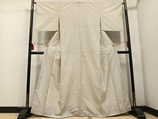 平和屋着物●本場大島紬 白大島 間道 正絹 ph