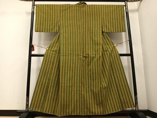 平和屋着物●上質な紬 間道 正絹 ph