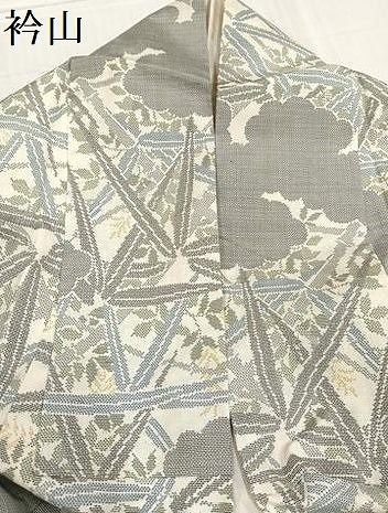  平和屋着物 本場大島紬 白大島 カタス9マルキ 雲重ね草花文 正絹 ph 紬 着物