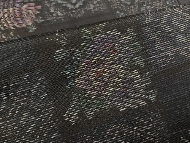 市松草花文 正絹