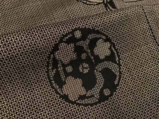  平和屋着物●本場大島紬 割込み絣 梅笹丸文 正絹 ph 紬 着物