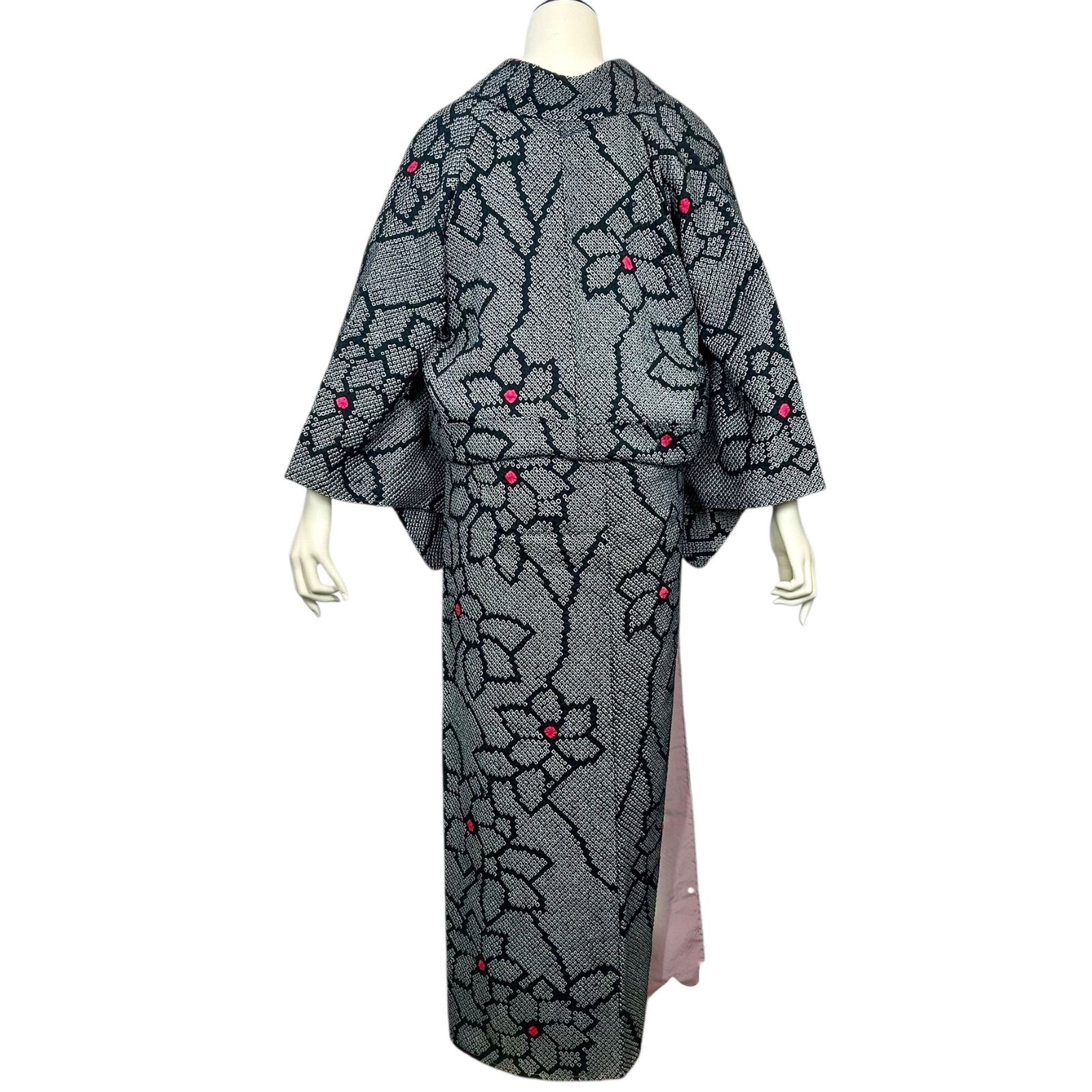 小紋 袖丈56 総絞り 小紋 総絞り - メルカリ