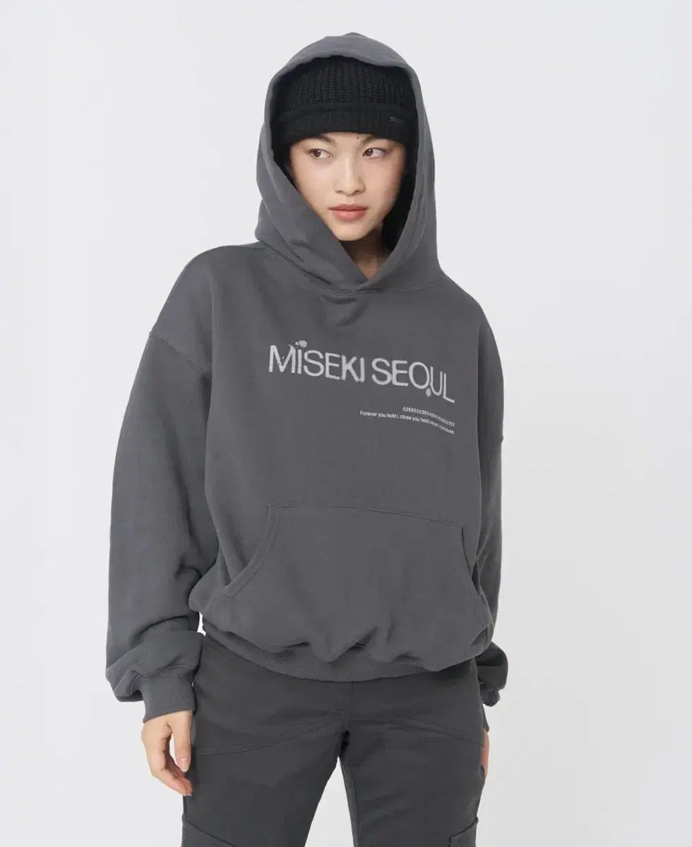 ミセキー ソウル Logo sweat hoodie CHARCOAL