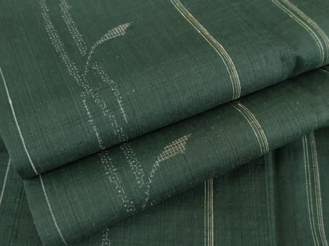 平和屋着物●本場結城紬 重要無形文化財 100亀甲 飛び亀甲柄 唐草間道 正絹 cs