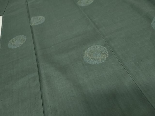  平和屋着物●結城紬 100亀甲 飛び亀甲 花丸文 正絹 ♥ cs 紬 着物