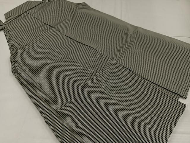 平和屋着物 男性 馬乗り袴 神代袴 縞 正絹 ph