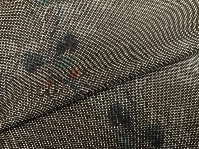  平和屋着物●本場大島紬 カタス7マルキ 蔦の葉文 正絹 ♥ ph 紬 着物