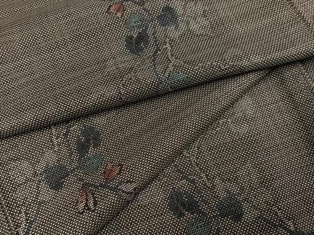 平和屋着物●本場大島紬 カタス7マルキ 蔦の葉文 正絹 ♥ ph