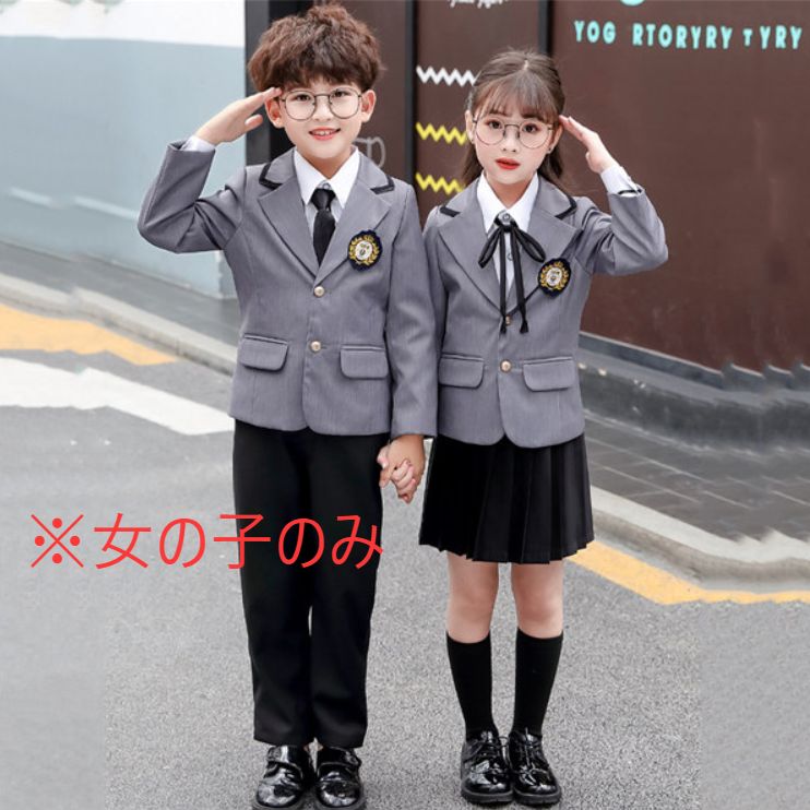 子供スーツ 4点セット 卒業式 スーツ 入学式 女の子 キッズ 卒業式服 フォーマル 男の子 子供 カジュアル 小学生 中学生 大きいサイズ 七五三 dt 418 d 3