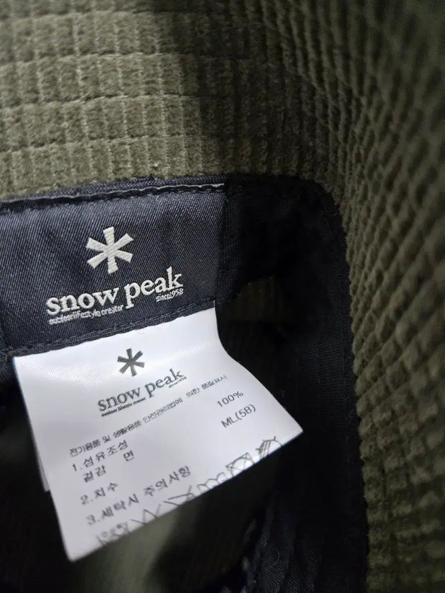 スノーピーク コーデュロイ バケットハット 帽子 カーキ 58 21年