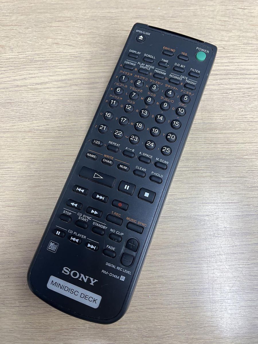 SONY ソニー MDデッキ MDS-JA30ES、-JA50ES用 リモコン RM-D14M - メルカリ
