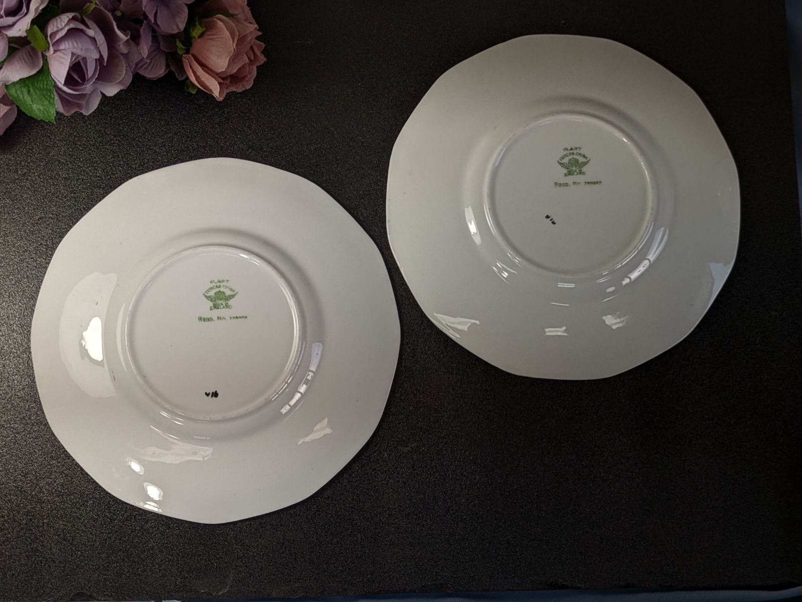 イギリス アンティーク タスカン Tuscan カップ＆ソーサー ケーキ皿