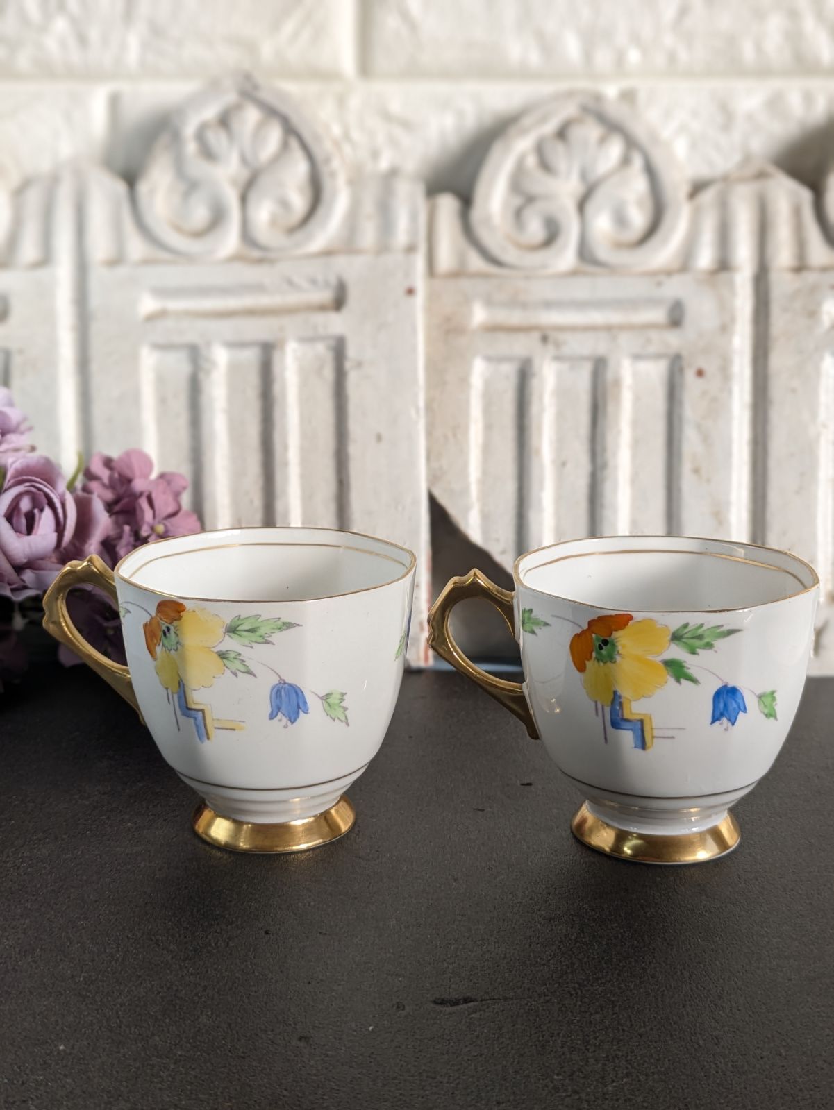 イギリス アンティーク タスカン Tuscan カップ＆ソーサー ケーキ皿