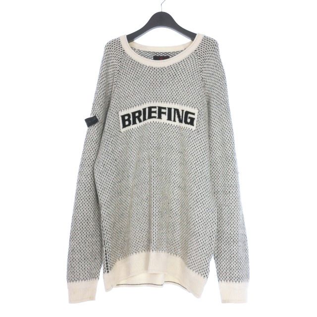 ブリーフィング　MERINO WOOL LOGO CREWNECK KNIT ブリーフィング BRIEFING MERINO WOOL LOGO CREWNECK KNIT ロゴ クルー