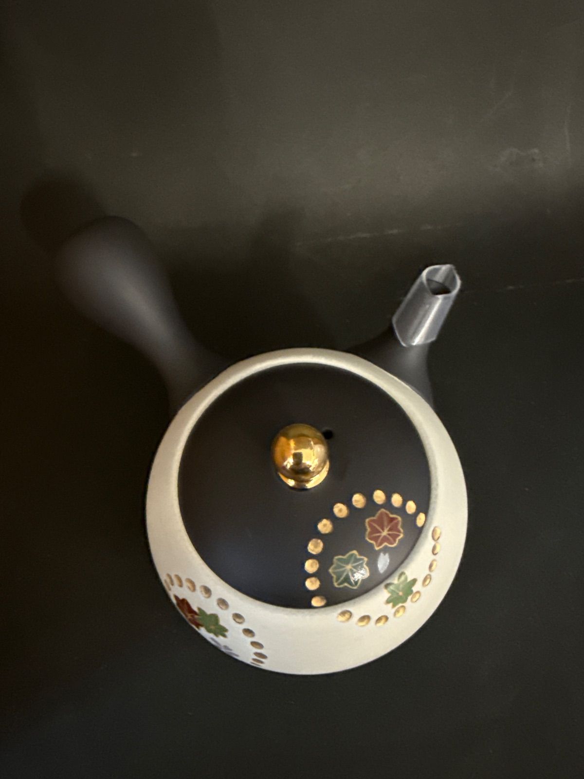 常滑焼 特選名工昭萠作 小丸白ノタ二つ窓絵 240 cc