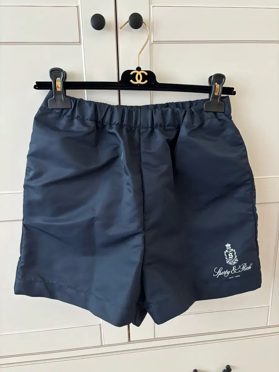 SPORTY-RICH スポーティアンドリッチ ハーフパンツ ネイビー イージーパンツ