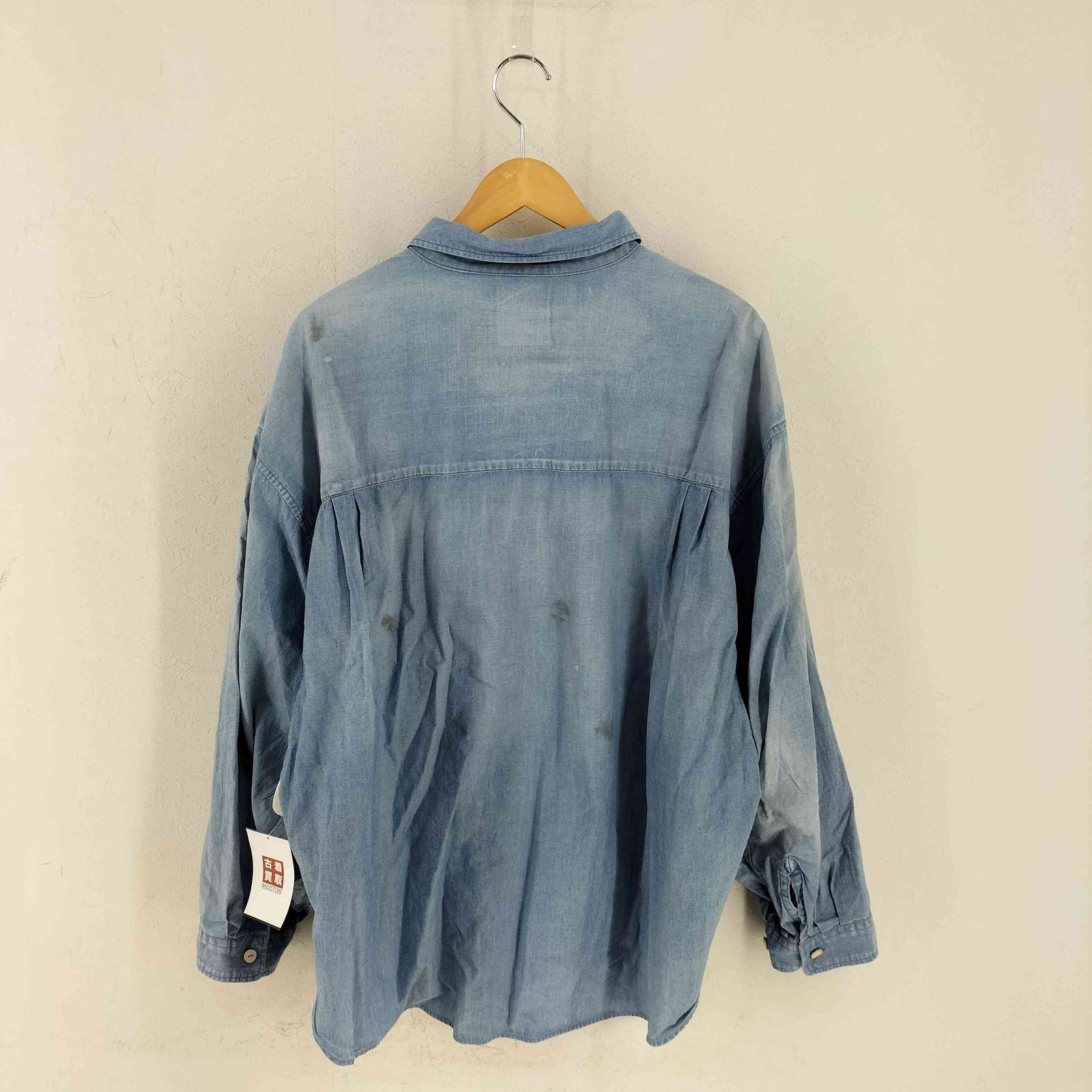 ユーズドフルギ USED古着 23SS WRIST PATCH WIDE SHIRT CHAMBRAY