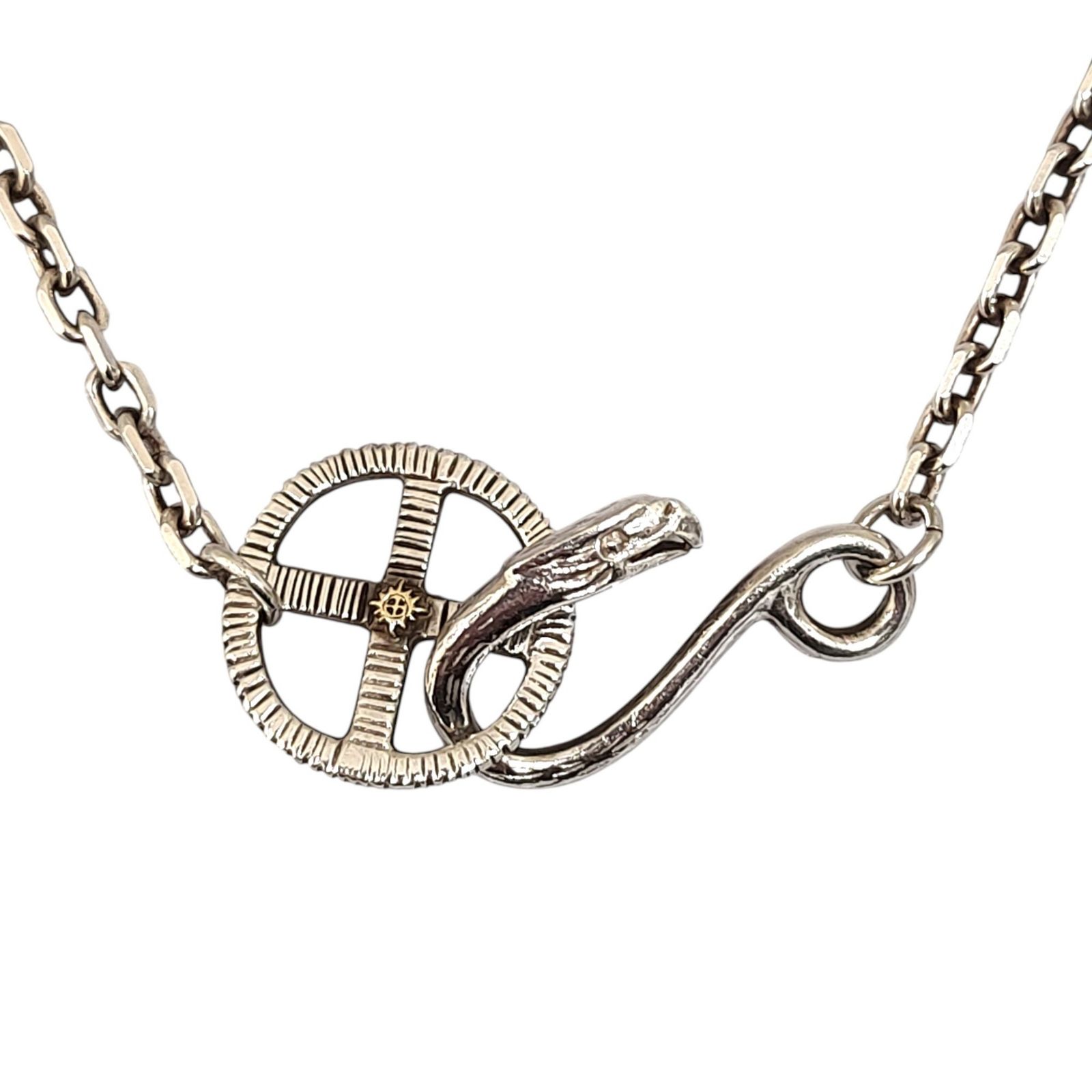 REDMAN レッドマン 小ホイール イーグルフック 細角チェーン50センチ REDMAN レッドマン 小ホイール イーグルヘッド フック ネックレス