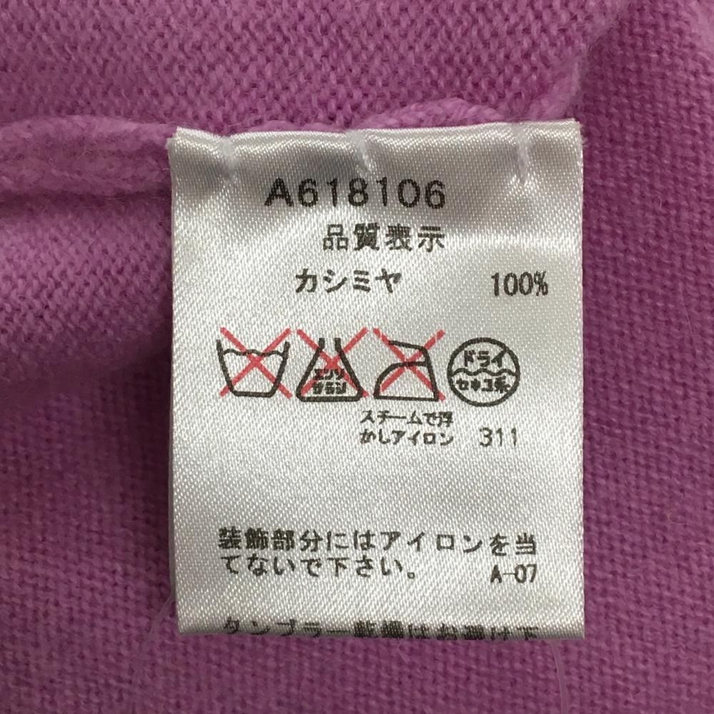 美品】アルチビオ タートルネックセーター ピンク×白 ハート カシミヤ