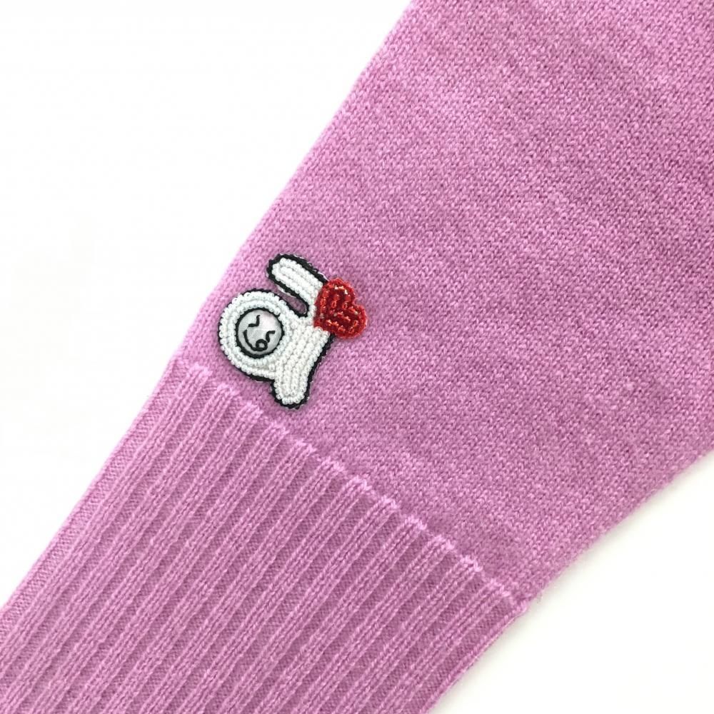 美品】アルチビオ タートルネックセーター ピンク×白 ハート カシミヤ