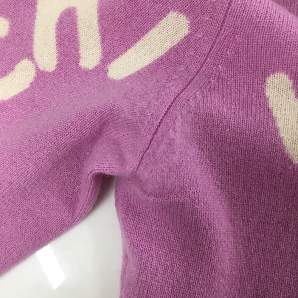 美品】アルチビオ タートルネックセーター ピンク×白 ハート カシミヤ