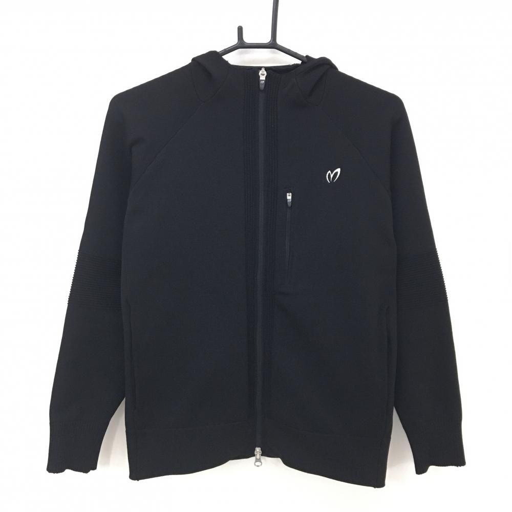 美品】マスターバニー ニットジップパーカー 黒 ジャケット 3ポケット