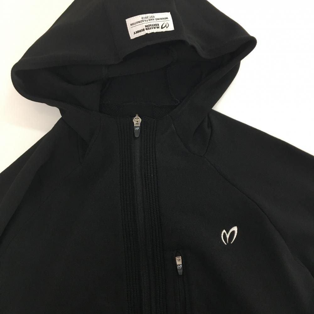 美品】マスターバニー ニットジップパーカー 黒 ジャケット 3ポケット