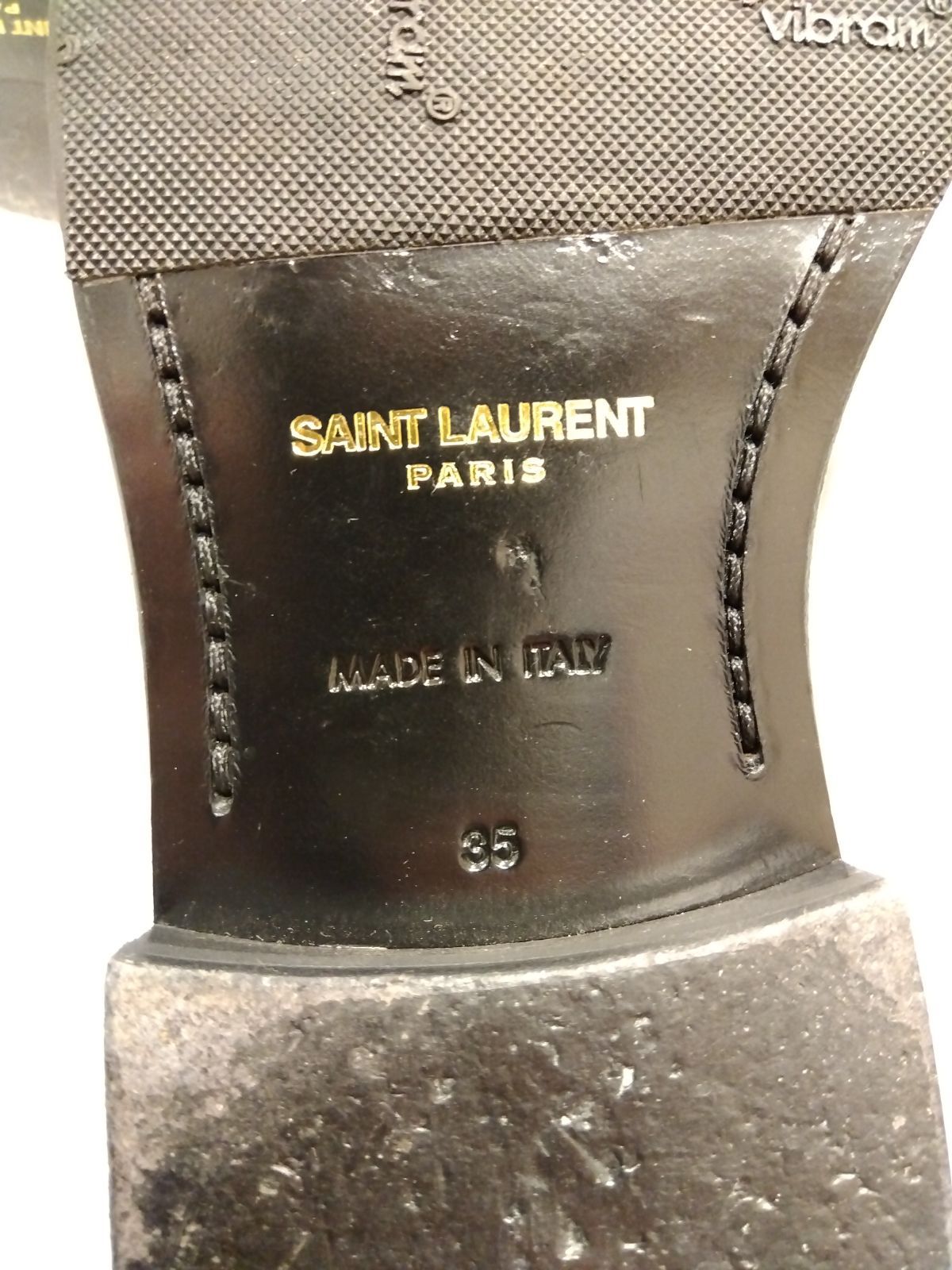  M 7 サンローラン パリ SAINT LAURENT PARIS ディラン 20 スタッズ ダービーシューズ Dylan Studded Derby Shoes サイズ３５ブラック レザー ローファー 革靴 靴