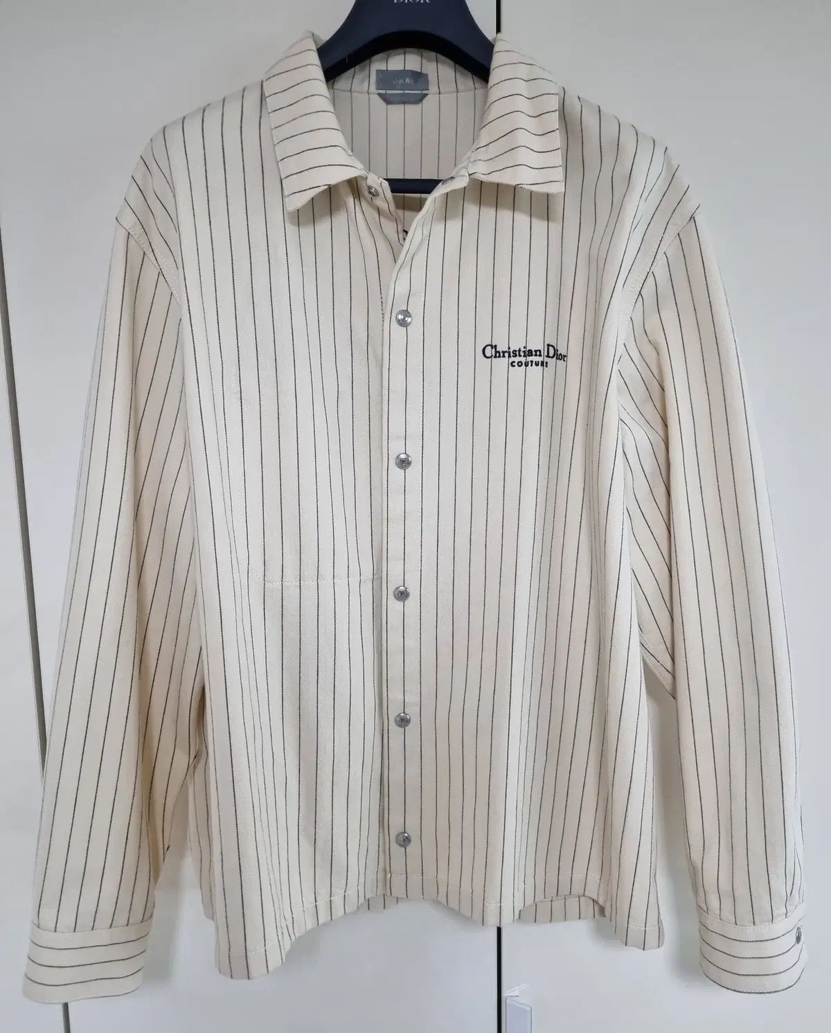 新品級 Dior クチュール ストライプ シャツ 54サイズ Dior オブリーク