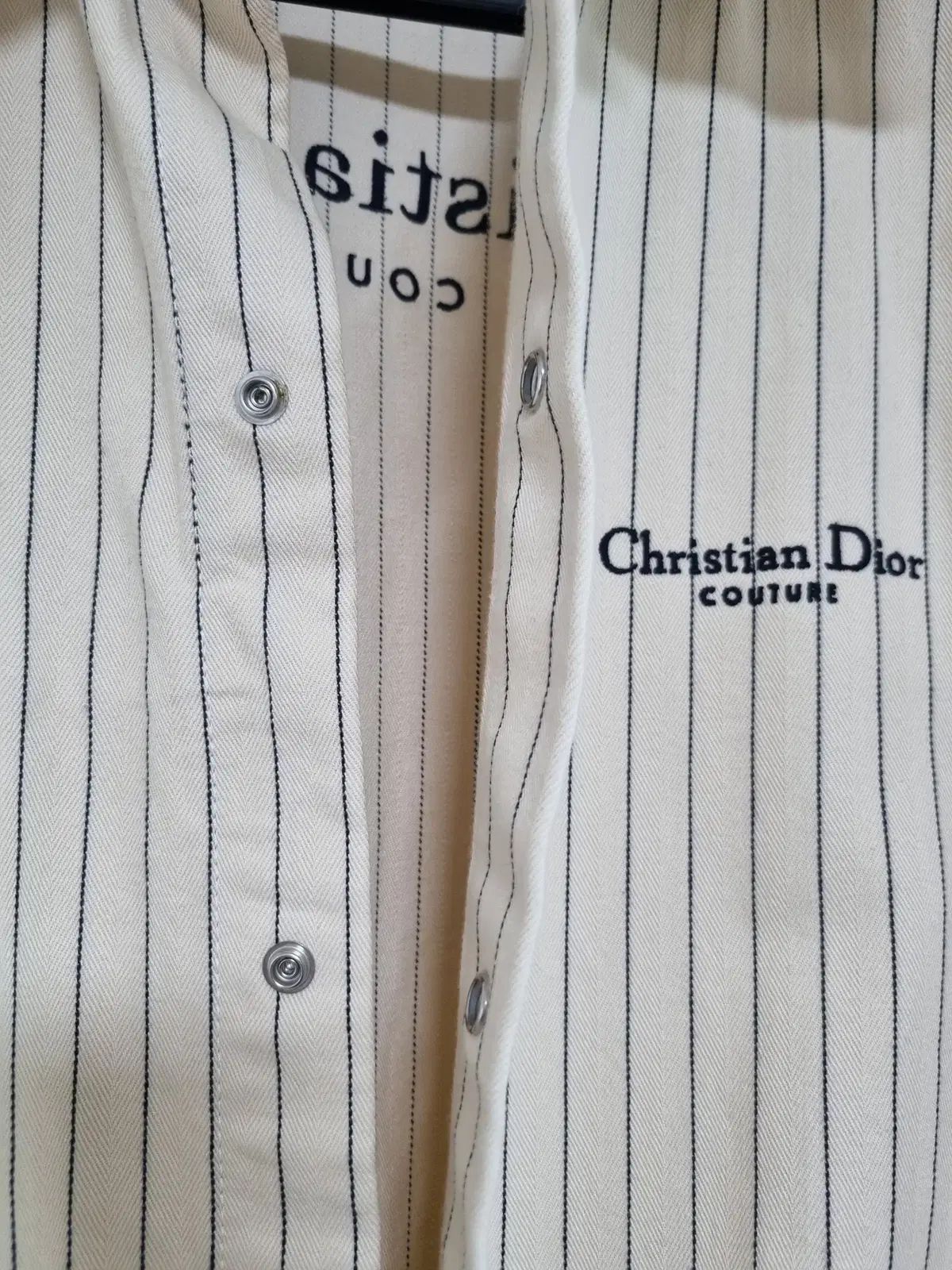 新品級 Dior クチュール ストライプ シャツ 54サイズ Dior オブリーク