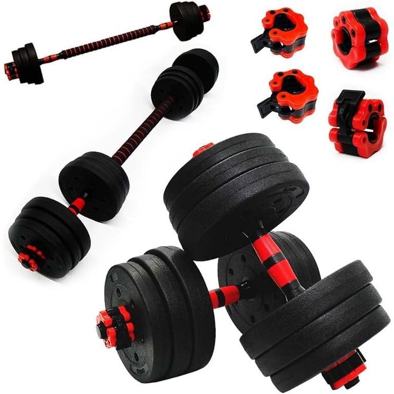 自宅で本格トレーニング】調整可能 バーベル ウェイトプレートセット