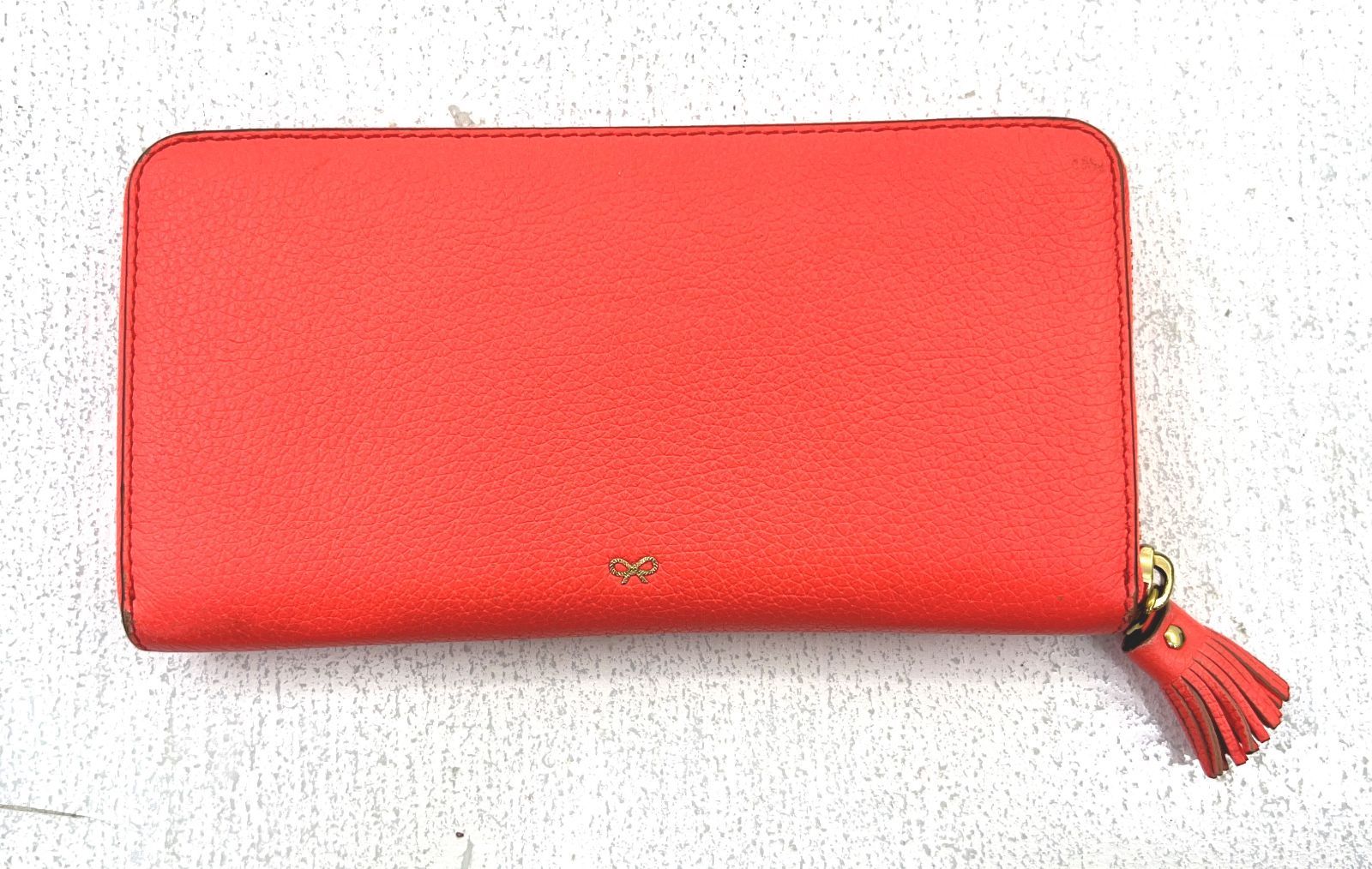 盛岡79-0128】Anya Hindmarch アニヤ ハインドマーチ LARGE ZIP ROUND 