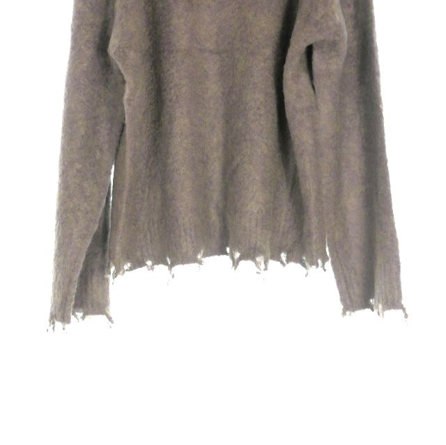 カミヤ KAMIYA フリンジ モヘアニット セーター 長袖 M パープル