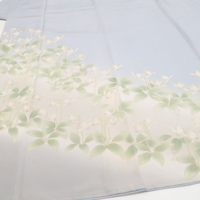  ❁tomihisa❁ 着物 正絹 仕付け糸付 清楚と気品が咲き広がる花々の一景 訪問着 7380 訪問着 付け下げ 着物